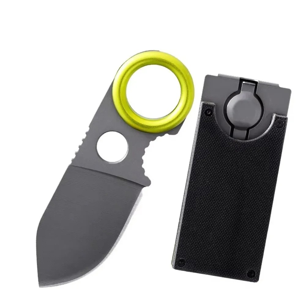 Edc Pocket Carry Fixed Blade - Mini EDC Ring Fixed Blade Knife