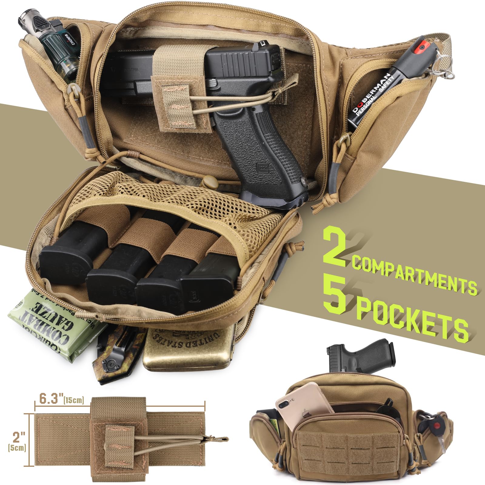 Tactical Concealed Carry Fanny - Edc Carry Fanny Pack review and price